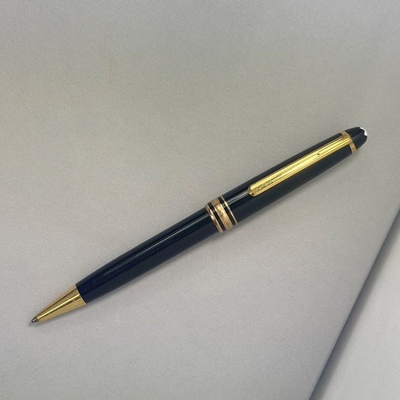 Montblanc Meisterstuck Rollerball Pen in Black and Gold Hardware
